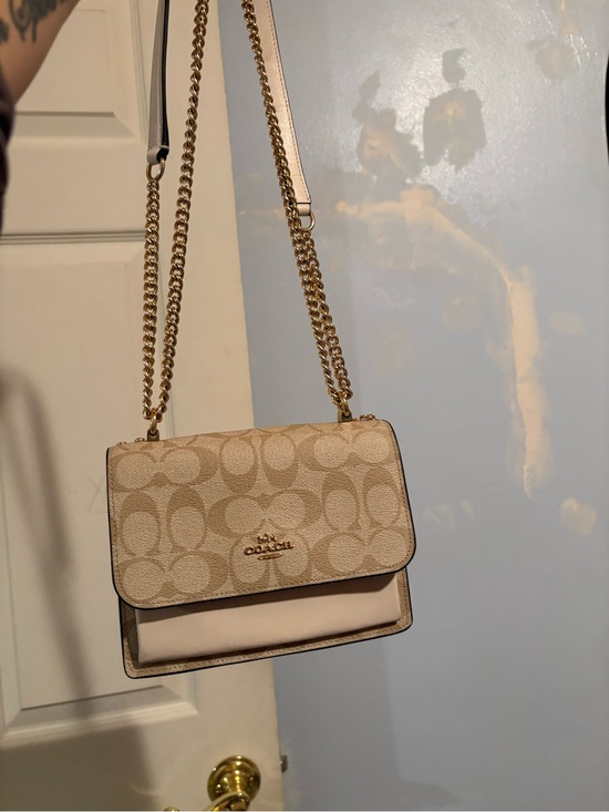 Coach Handbags - Coach Small Klare Crossbody Purse Beige/Light Tan Signature